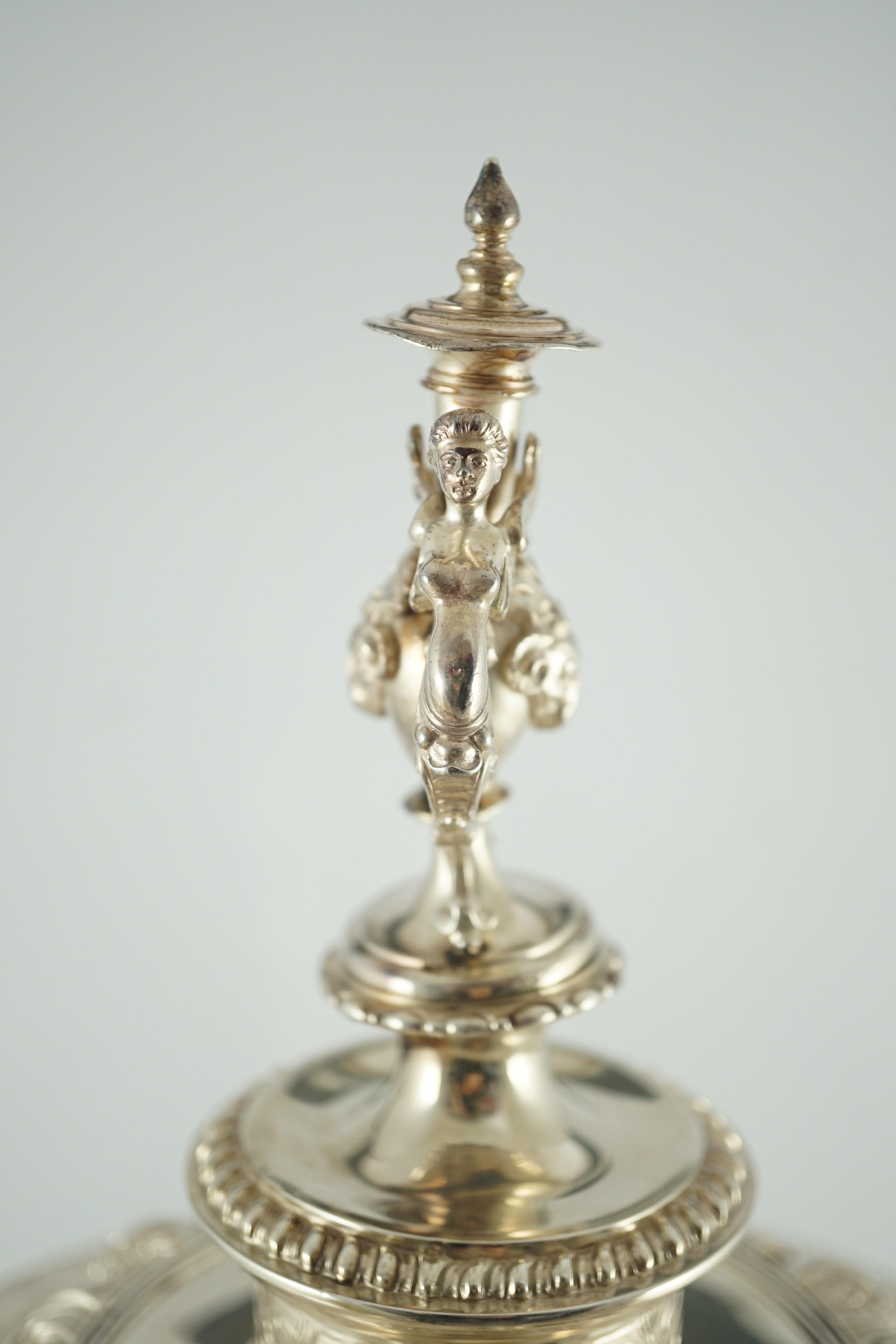 A good Edwardian silver tall chalice cup and cover, by Garrard & Co (Sebastian Garrard)